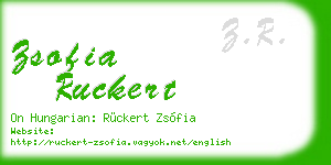 zsofia ruckert business card