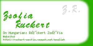 zsofia ruckert business card